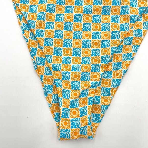 NWT Dippin Daisys Sydney Cheeky Bikini Bottom Sz Large Geometric Suns and Waves - Picture 7 of 16